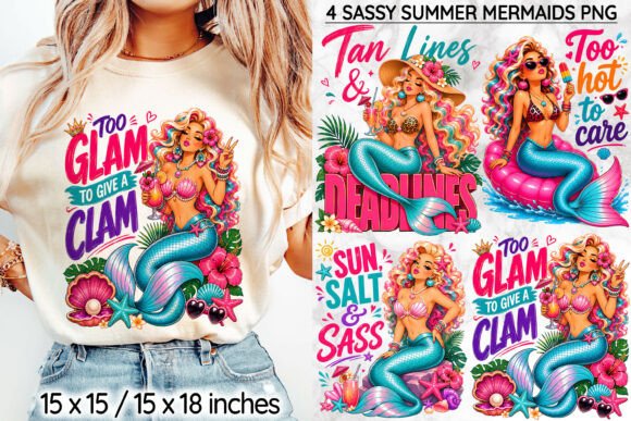 Download Sassy Summer Mermaid Sublimation, Beach - Sublimation Collection