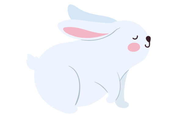 Download Cute Bunny Character. White Fluffy Anima - Anima Collection