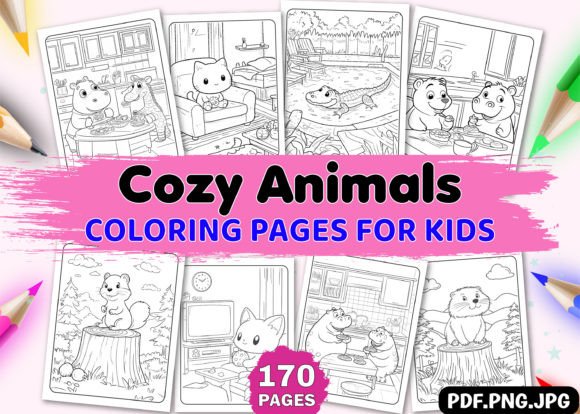 Download 170 Cozy Animals Coloring Pages or Kids - Anima Collection