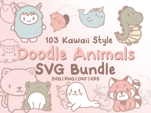 Download Kawaii Animal SVG Bundle - Cute Animas - Anima Collection