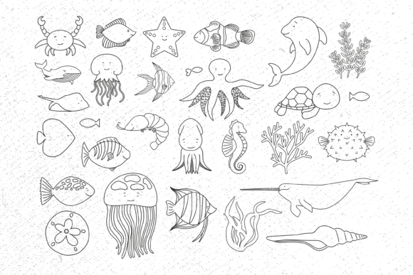 Download Sea Animals Bundle Svg, Sea Animal Svg, - Anima Collection