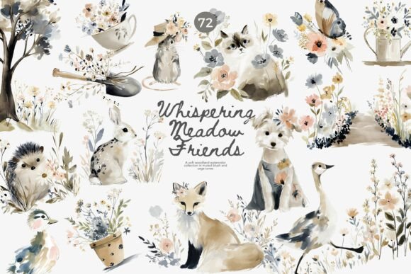 Download Woodland Nursery Animal Clipart Set - Anima Collection