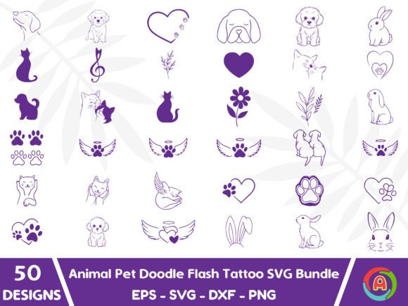 Download Animal Pet Doodle SVG Bundle - Anima Collection