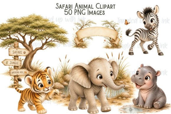 Download Safari Animal Clipart Bundle - Anima Collection