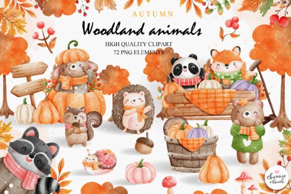 Download Autumn Woodland Animal Clipart,Fall - Anima Collection