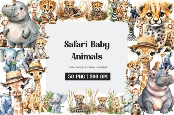 Download Safari Baby Animals Clipart - Anima Collection