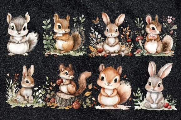 Download Woodland Walk Nursery Animal Clipart - Anima Collection