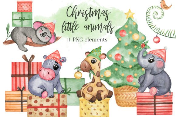 Download Cute Christmas Animals Clipart PNG - Anima Collection