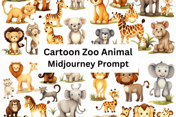 Download Prompt for Cartoon Zoo Animals - Anima Collection