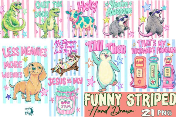 Download Funny Striped Animal Hand Drawn Bundle - Anima Collection