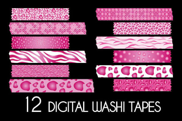 Download Pink Metallic Animal Prints Washi Tapes - Anima Collection
