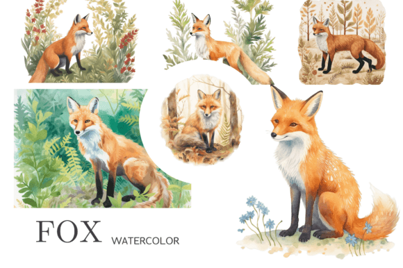 Download Fox Watercolor Clipart Anima Forest PNG - Anima Collection