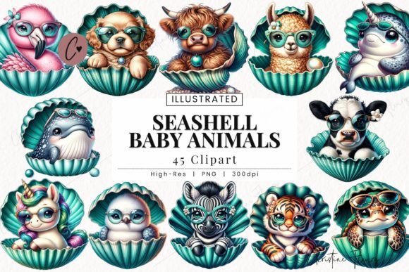 Download Seashell Baby Animals Clipart, Beach PNG - Anima Collection