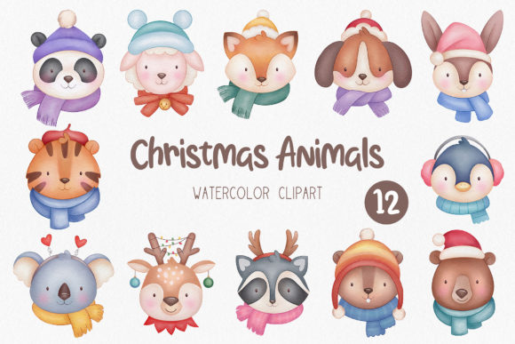 Download Cute Christmas Animals Clipart - Anima Collection