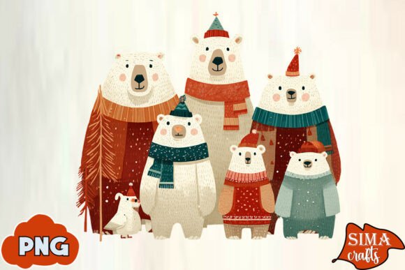 Download Christmas Animals Celebrating Polar Bear - Anima Collection