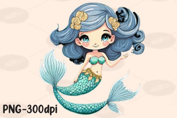 Download Kawaii Mermaid Sublimation - Sublimation Collection