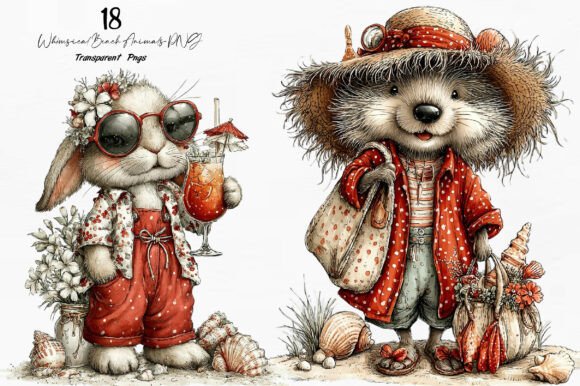Download Whimsical Beach Animals Clipart - Anima Collection