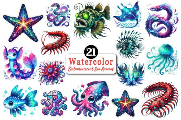 Download Bioluminescent Sea Animal ClipArt's - Anima Collection