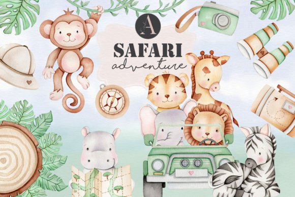 Download Safari Adventure Animals Clipart - Anima Collection