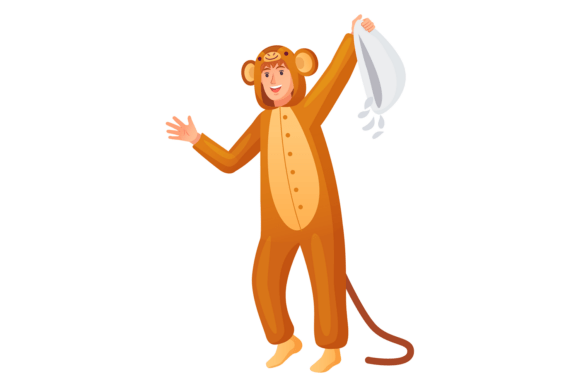 Download Man in Monkey Pajamas Hold Pillow. Anima - Anima Collection