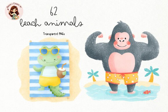 Download Cute Beach Animals PNG Clipart - Anima Collection