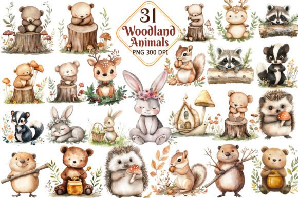 Download Cute Woodland Animal Clipart - Anima Collection