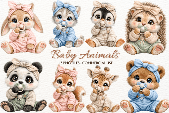 Download Baby Shower Animals Nursery Clipart PNG - Anima Collection