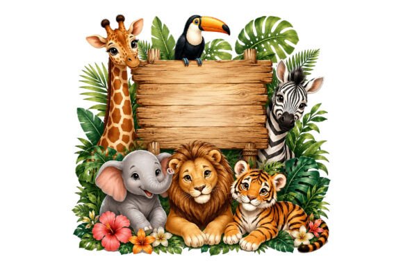 Download Safari Animal Sign Clipart PNG - Anima Collection