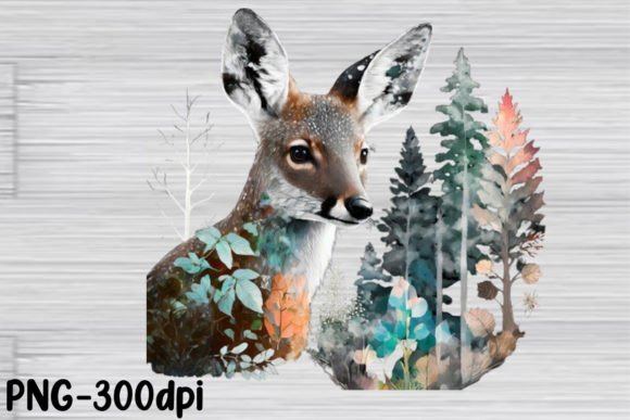Download Double Exposure Woodland Animal PNG - Anima Collection