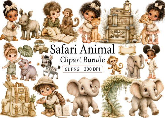Download Safari Animal Clipart Bundle - Anima Collection