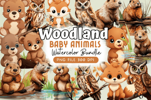 Download Woodland Baby Animals Clipart Bundle - Anima Collection