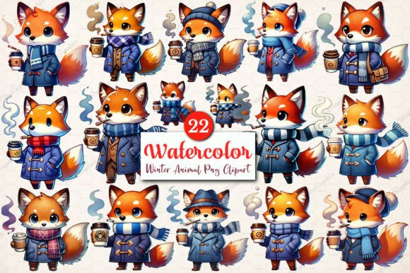 Download Watercolor Winter Animals PNG Clipart - Anima Collection